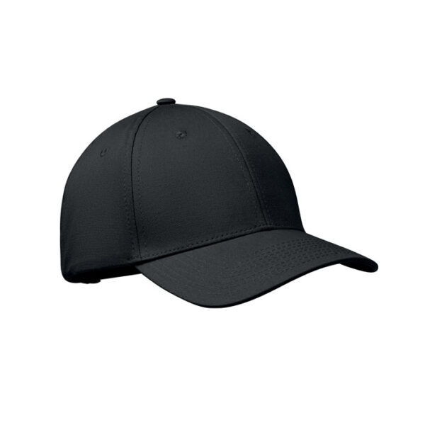 Cappellino da baseball a 6 pann - Nero - taglia 21x16x11cm
