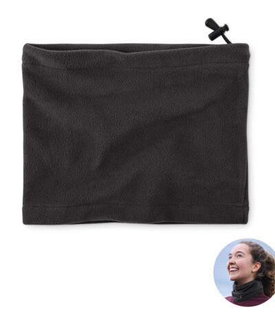 Berretto multiuso in pile - Nero - taglia 25x23cm