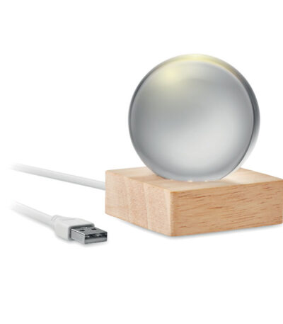 Palla di vetro a led