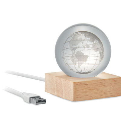 Palla di vetro a globo led