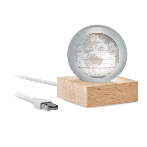 Palla di vetro a globo led