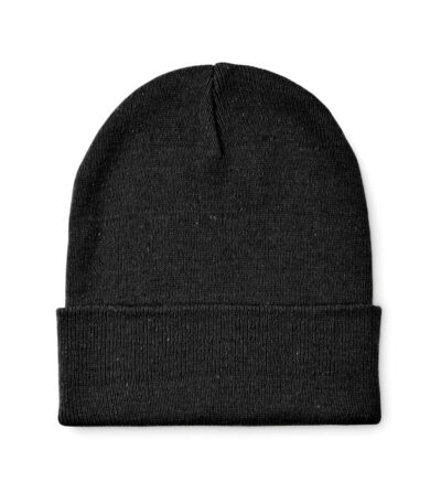 Berretto in maglia con bordino - Nero - taglia 20,5x21,5cm