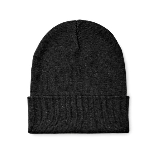 Berretto in maglia con bordino - Nero - taglia 20,5x21,5cm