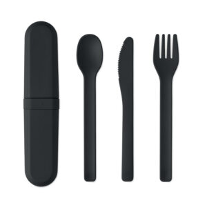 Set di posate e astuccio in pla