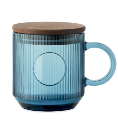 Tazza in vetro a coste da 300 ml