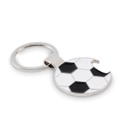 Portachiavi palla da calcio - Bianco/nero - taglia Dia3.7x0.2cm