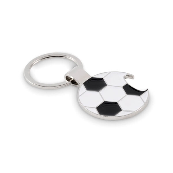 Portachiavi palla da calcio - Bianco/nero - taglia Dia3.7x0.2cm