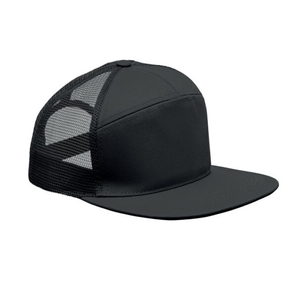 Cappellino 7 pannelli - Nero - taglia 22x16x11.5cm