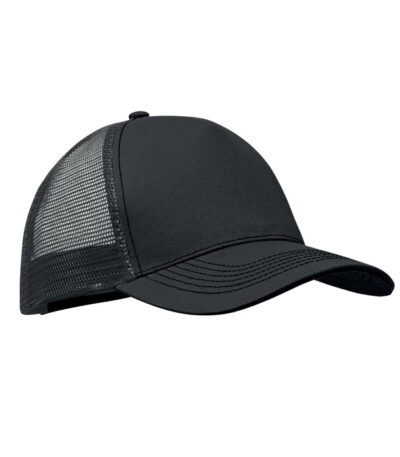 Cappello trucker a 5 pannelli - Nero - taglia 21x16x11.5cm
