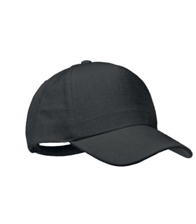 Cappellino 5 pannel canapa 370 - Nero - taglia 21x16x11cm