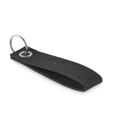 Portachiavi in feltro rpet - Nero - taglia 14x3x0,3cm