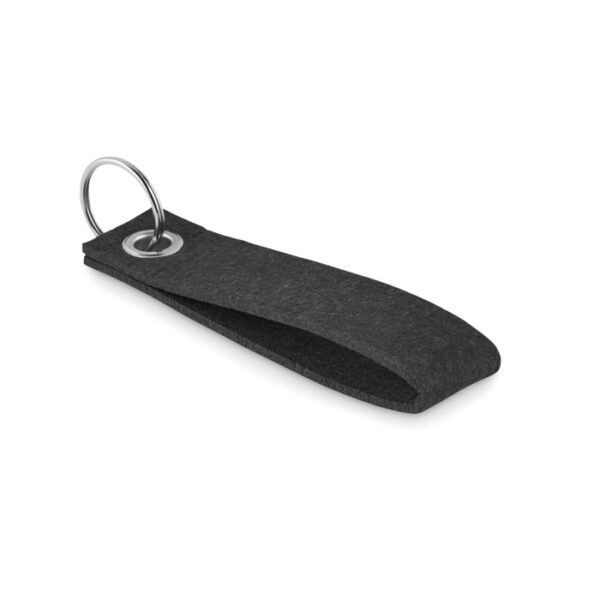 Portachiavi in feltro rpet - Nero - taglia 14x3x0,3cm