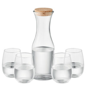 Set bicchieri e caraffa in vetr
