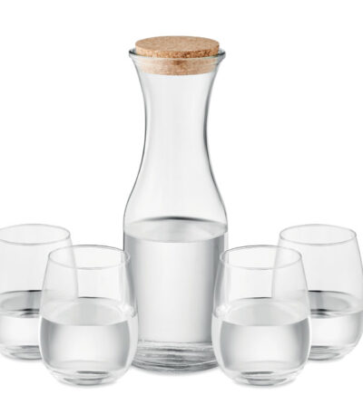 Set bicchieri e caraffa in vetr