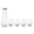 Set bicchieri e caraffa in vetr