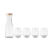 Set bicchieri e caraffa in vetr