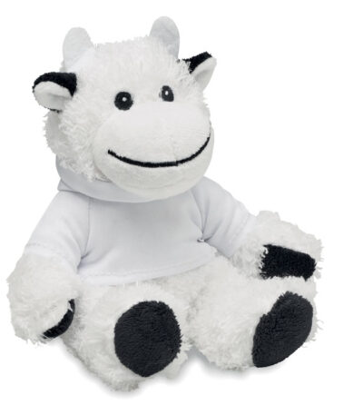 Peluche a forma di mucca - Bianco - taglia 9x12x13cm