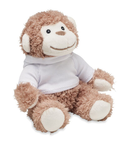Peluche a forma di scimmia - Bianco - taglia 10x13x13cm