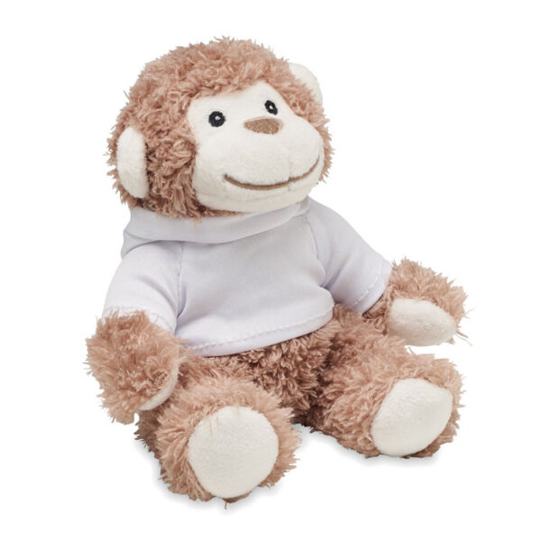 Peluche a forma di scimmia - Bianco - taglia 10x13x13cm