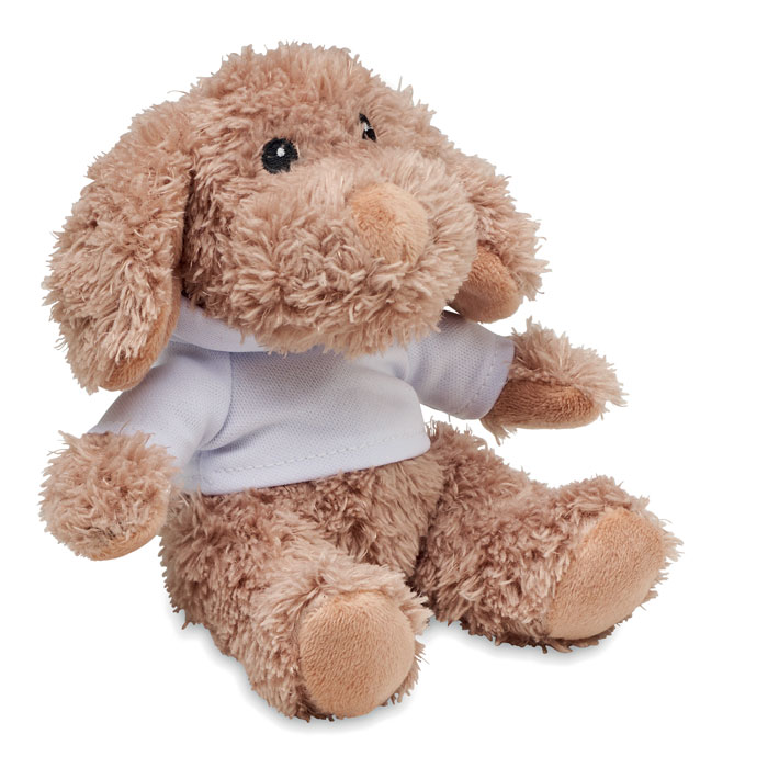 mo6806-06 Peluche a forma di cane - Bianco - taglia 10x11x12cm