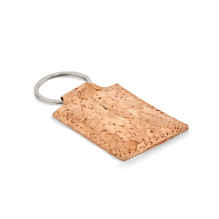 mo6878-13 Portachiavi in sughero - Beige - taglia 4 x 6 cm