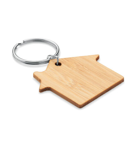 Portachiavi in bambù - Legno - taglia 4,5 x 3,8 x 0,2cm