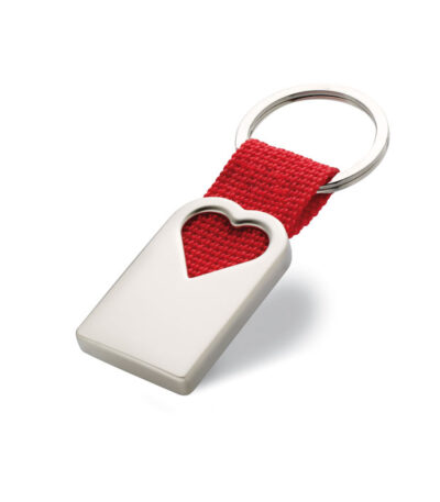 Portachiavi in metallo - Rosso - taglia 5,5x2,5x0,6 cm