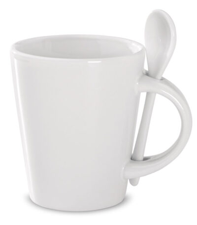 Tazza e cucchiaino in porcella
