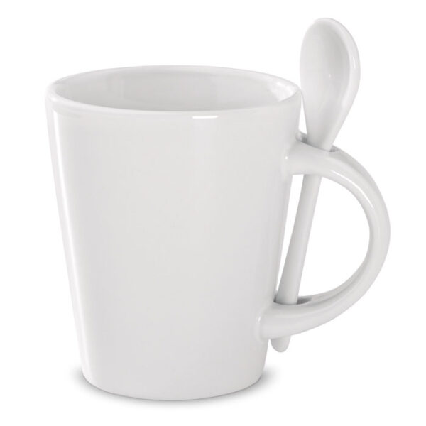 Tazza e cucchiaino in porcella
