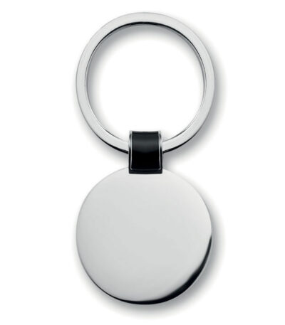 Portachiavi circolare in metal - Nero - taglia Ø3,4 x 0,2 cm