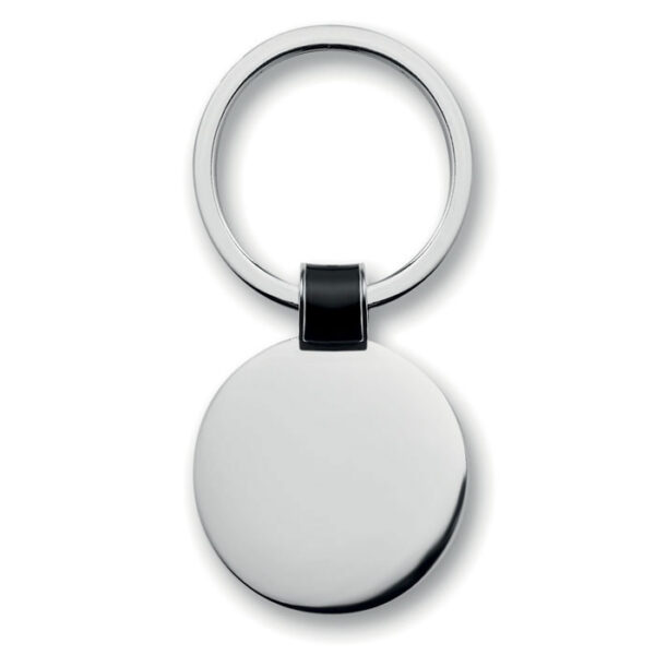 Portachiavi circolare in metal - Nero - taglia Ø3,4 x 0,2 cm