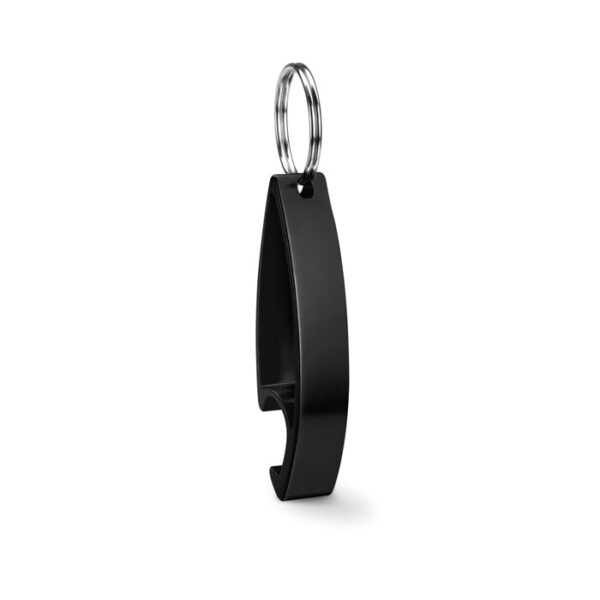 Portachiavi apribottiglie - Nero - taglia 8x1x2cm