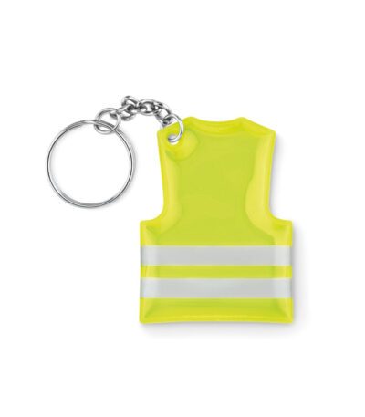 Portachiavi gilet rifrangente - Giallo neon - taglia 4,3x0,2x6cm