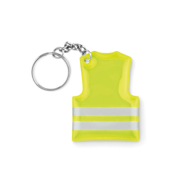 Portachiavi gilet rifrangente - Giallo neon - taglia 4,3x0,2x6cm