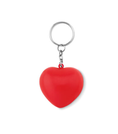 Portachiavi cuore in pu - Rosso - taglia 4,2x3,1x4,4 cm