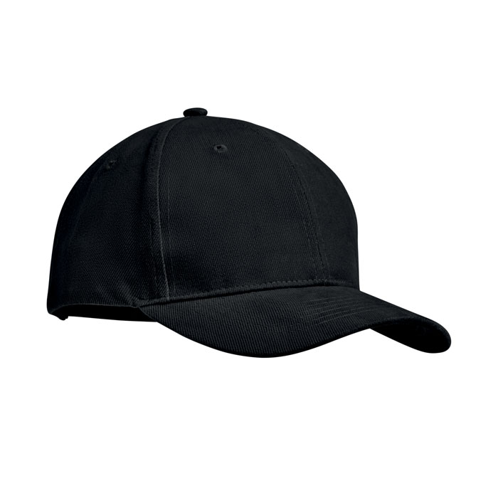 mo9643-03 Cappellino 6 pannelli 270 gr - Nero - taglia 22x17x16cm