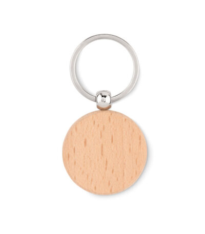 Portachiavi rotondo in legno - Legno - taglia Ø4x0,7 cm