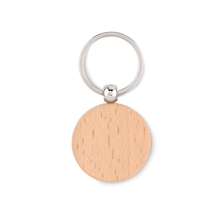 mo9773-40 Portachiavi rotondo in legno - Legno - taglia Ø4x0,7 cm