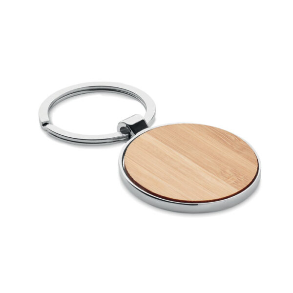 Portachiavi in bamboo - Legno - taglia Ø4x7,5x0,4cm