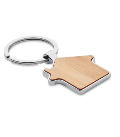 Portachiavi in bamboo - Legno - taglia 7x4x0,3cm