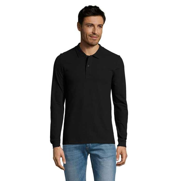 s02087-bk Perfect polo lsl uomo 180