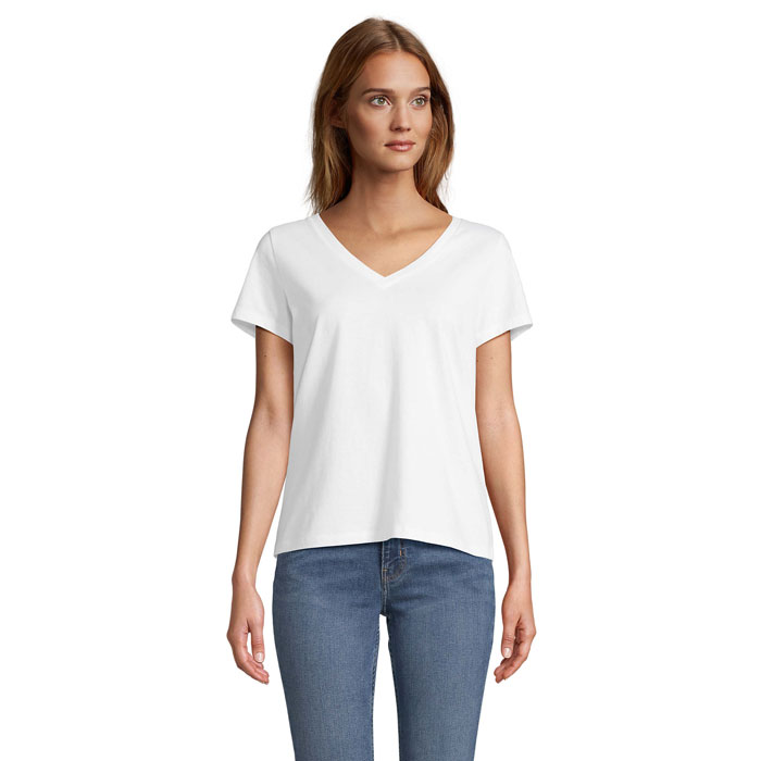 s04766-wh Regent v t-shirt women